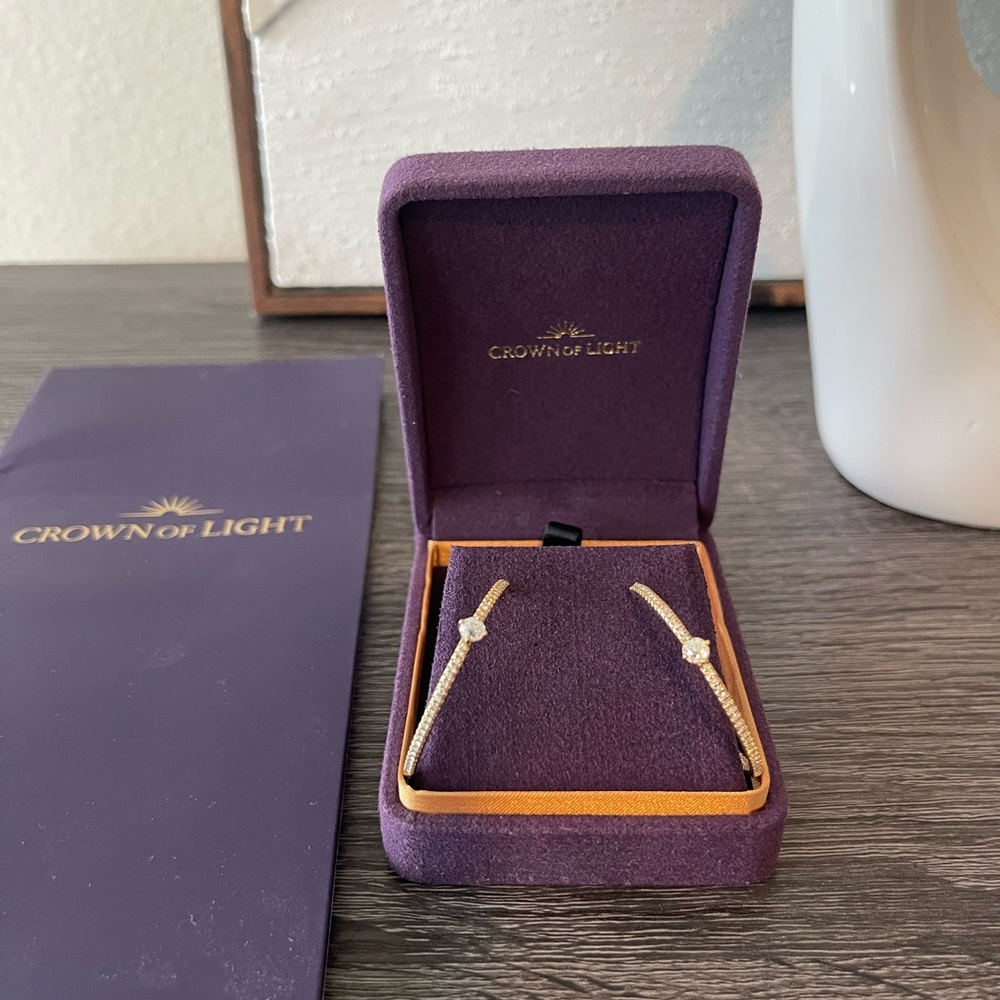 14 karat Yellow Gold & .6 karat Diamond Hoop Earrings